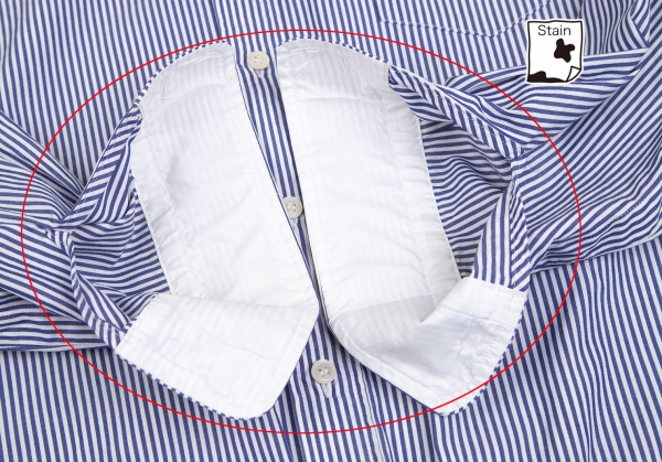 sacai Hem String Striped Long Sleeve Shirt Blue,White 1 | PLAYFUL