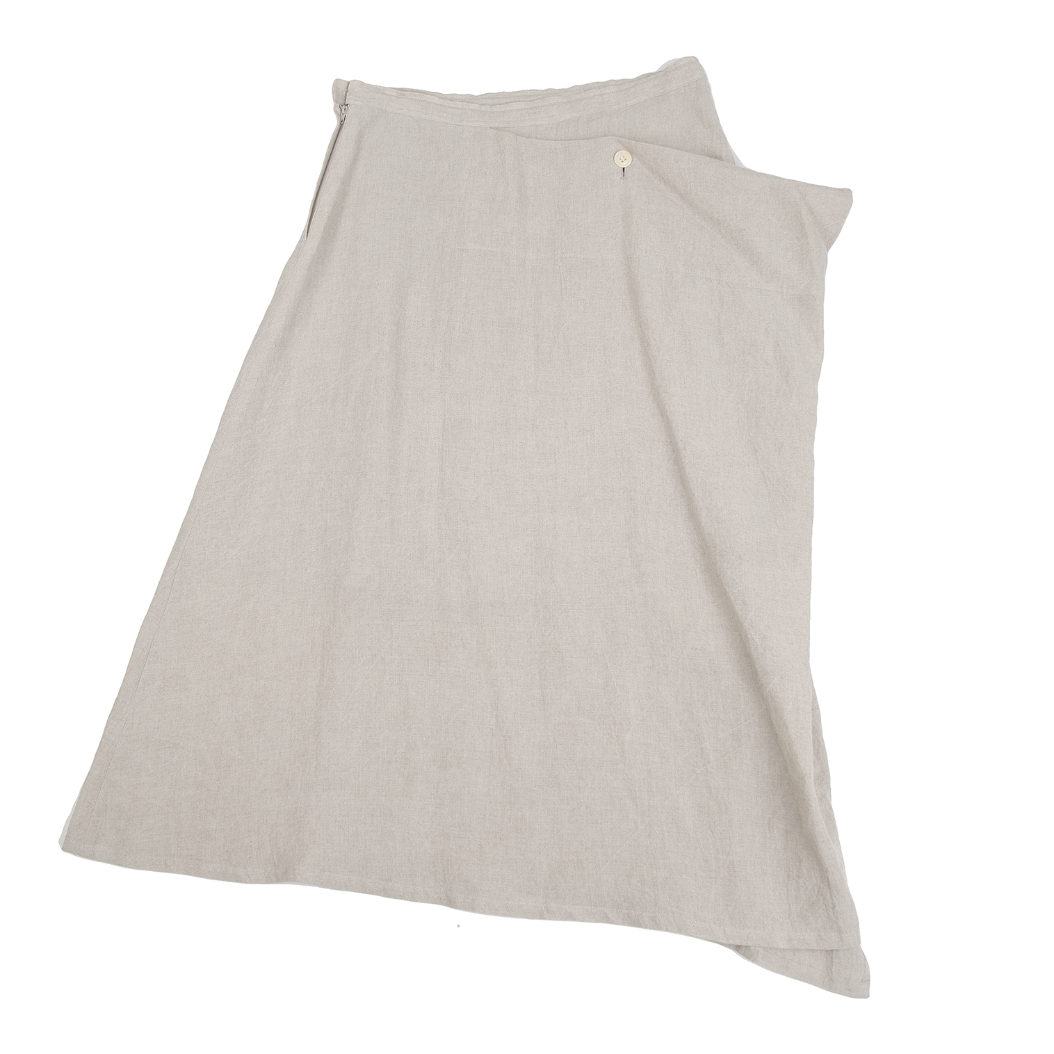 ワイズY's リネン変形スカート ベージュ1
