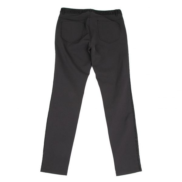 VIVIENNE TAM Front Damask Jacquard Pants (Trousers) Black 0