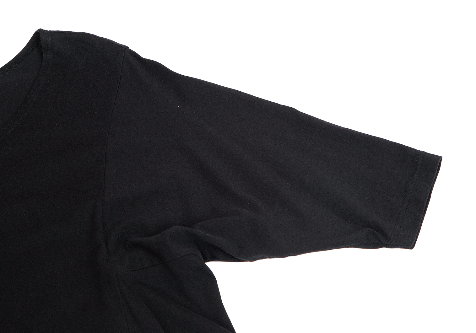 リミフゥLIMI feu サイドギャザーポケットデザイン七分袖ワンピース 黒S