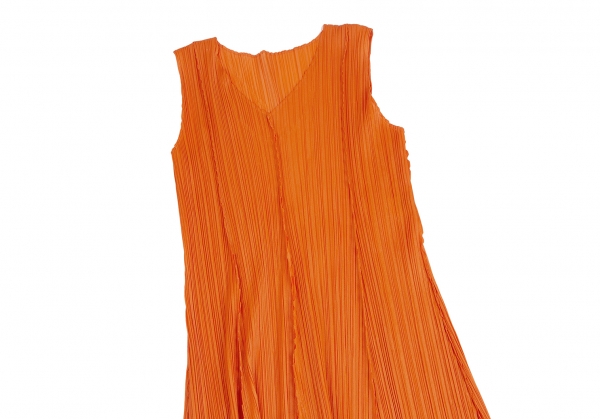 PLEATS PLEASE Inside Out Pleated Dress Orange 3 | PLAYFUL