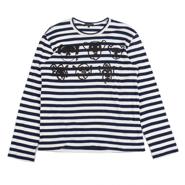 Stripe Long Sleeve T-shirt - Navy & White