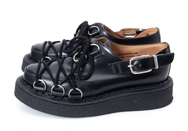 COMME des GARCONS HOMME PLUS x GEORGE COX Strap Design Shoes Black 