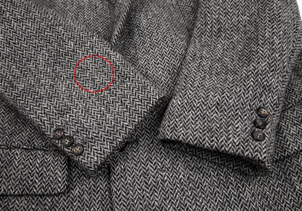 COMME des GARCONS HOMME Harris Tweed Herringbone Jacket Grey M 