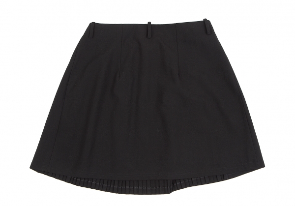 Black Stretch Pleated Skirt 
