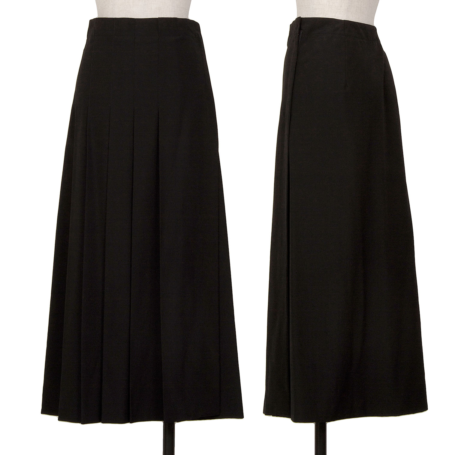 PLEATS PLEASE 変形 レイヤード ロングスカート 黒3 - スカート