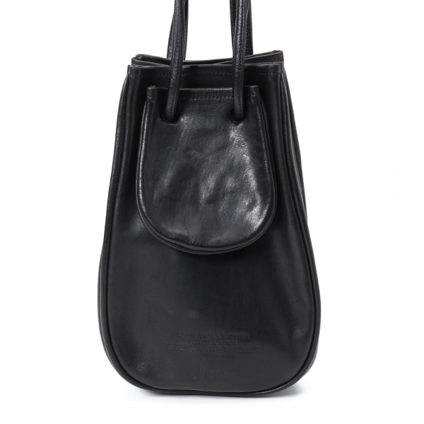 ISAMU KATAYAMA BACKLASH Leather Purse Bag Black | PLAYFUL