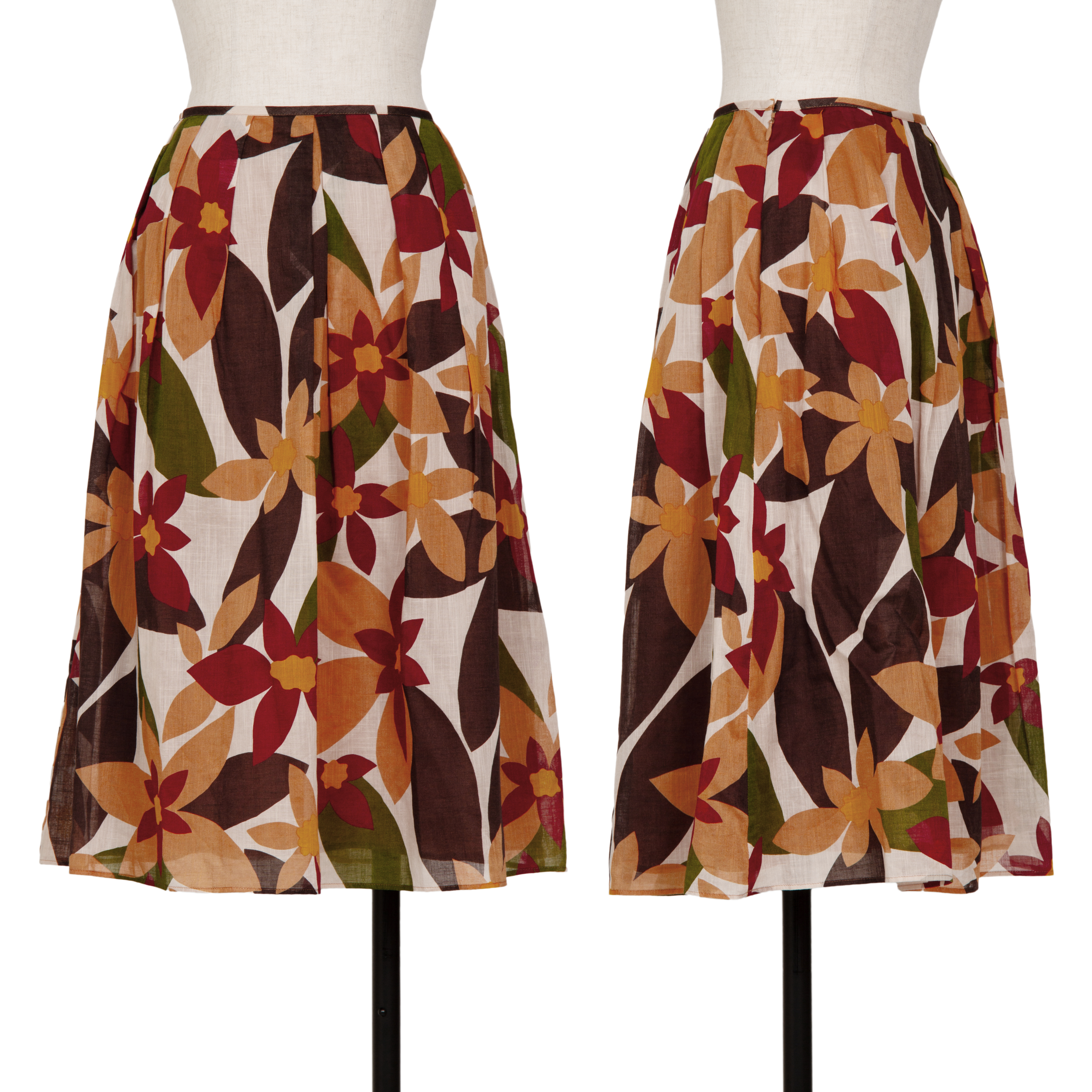 スカートSybilla 花柄スカート - ひざ丈スカート