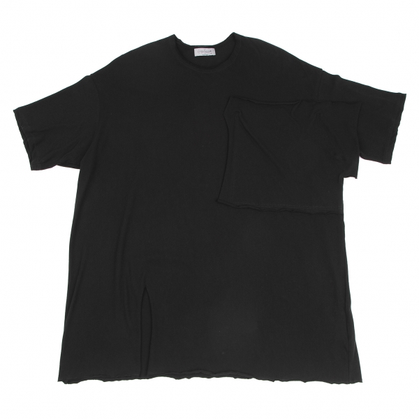 Yohji Yamamoto POUR HOMME Pocket Pasted Design T Shirt Black 3 