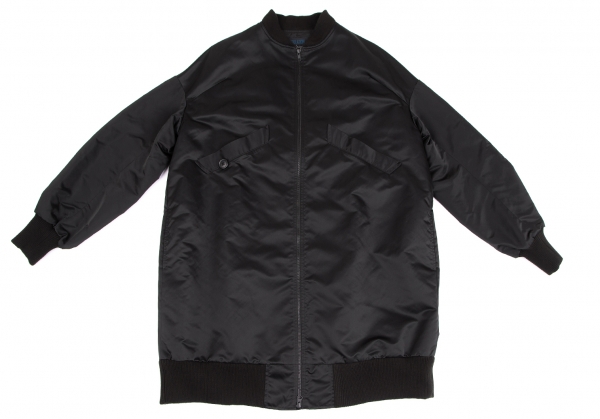 REGULATION Yohji yamamoto Nylon Long MA-1 Coat (Jumper) Black 2 ...