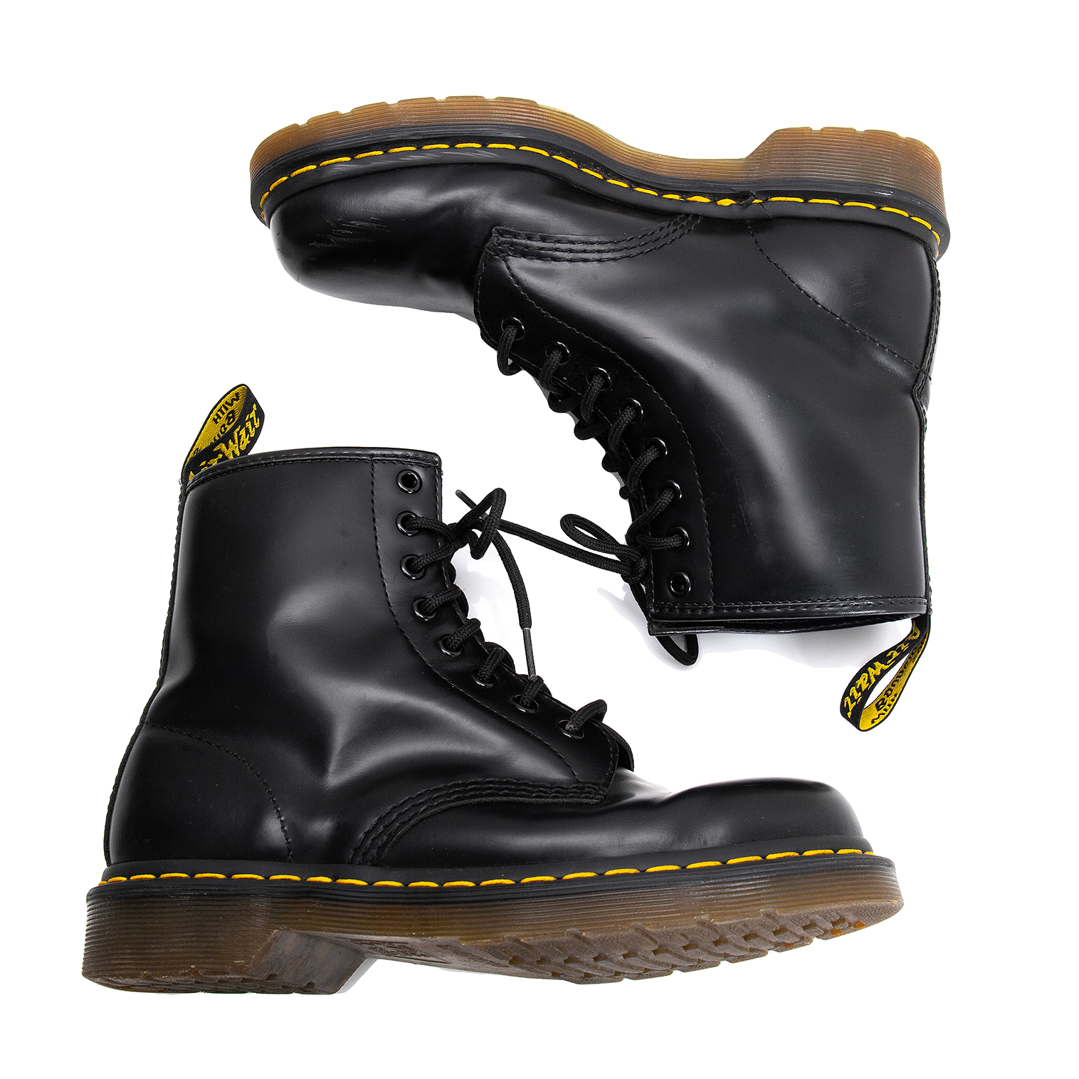 ドクターマーチンDr.Martens ガラスレザー1460 8ホールブーツ 黒UK6