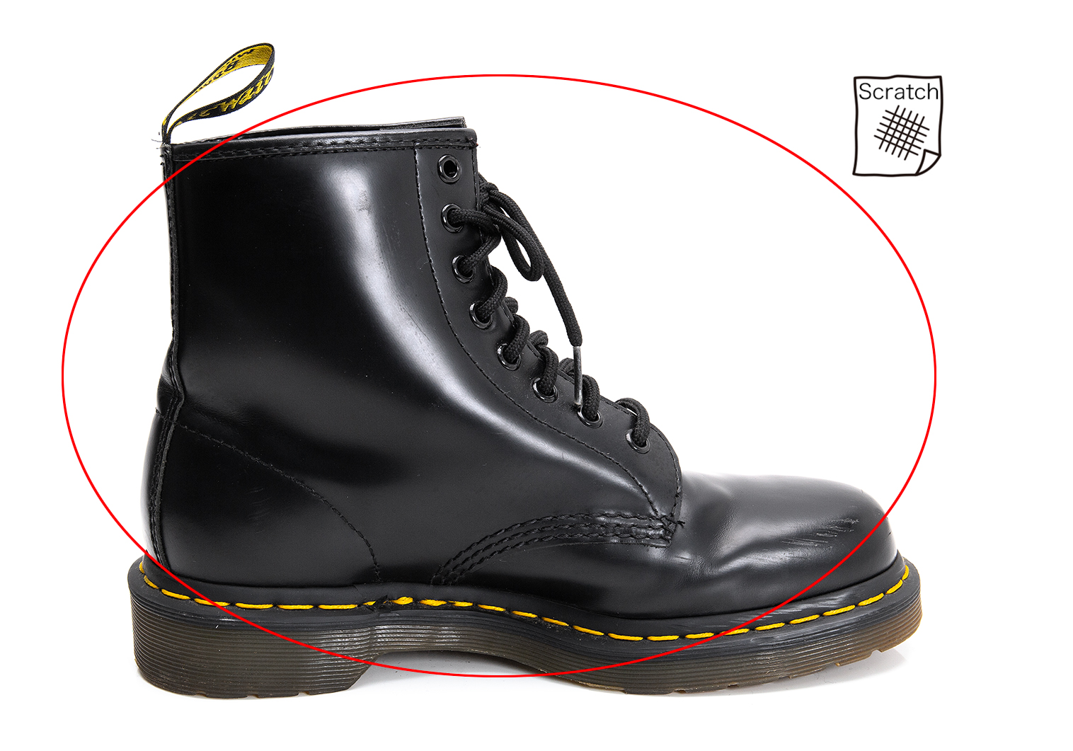 ドクターマーチンDr.Martens ガラスレザー1460 8ホールブーツ 黒UK6 ...