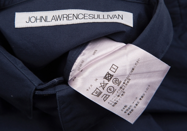 JOHN LAWRENCE SULLIVAN Broad Button Down Shirt Navy 34 | PLAYFUL