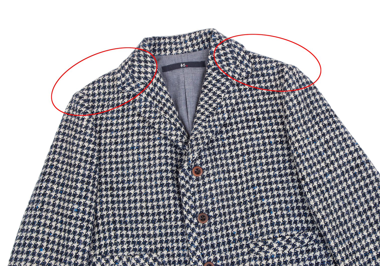 サイズ245R千鳥格子グレーのジャケット - テーラードジャケット