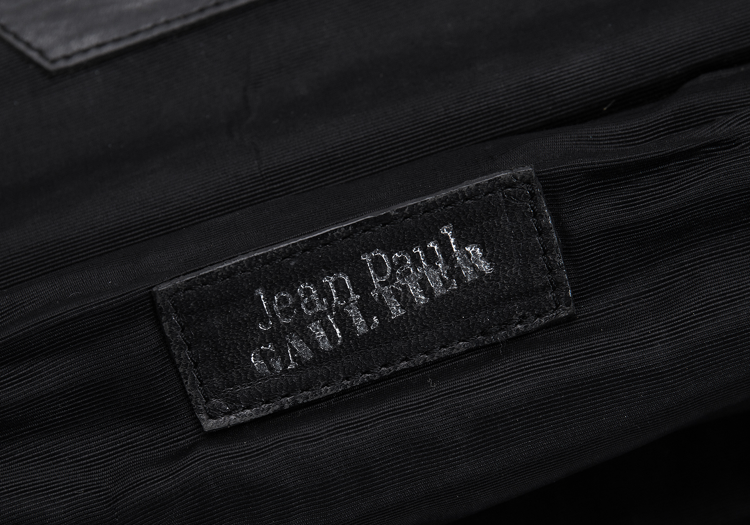 ジャンポールゴルチエJean Paul GAULTIER レザーフリンジハンドバッグ 黒