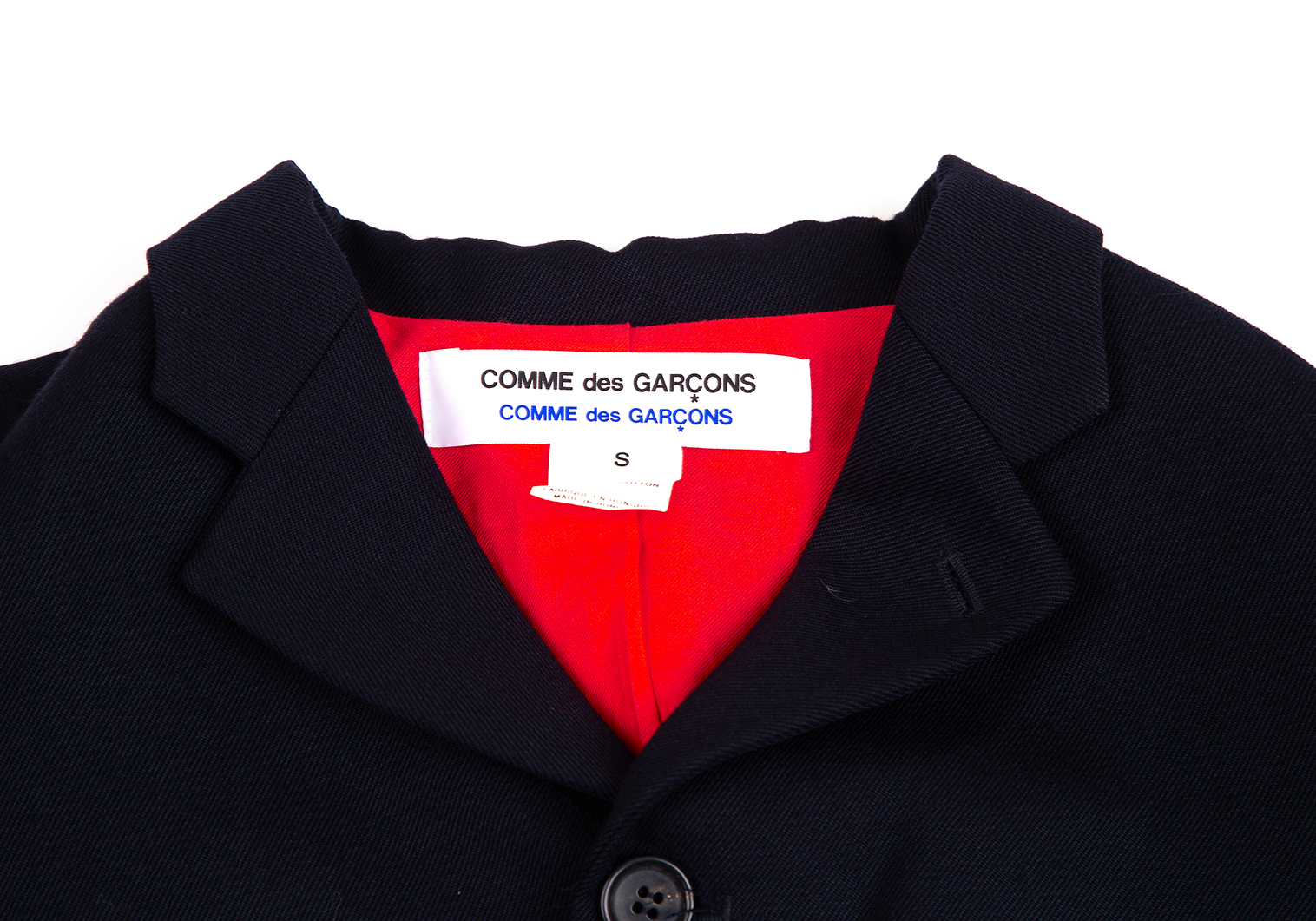 コムコム コムデギャルソンCOMME des GARCONS フラップ配色ウール ...