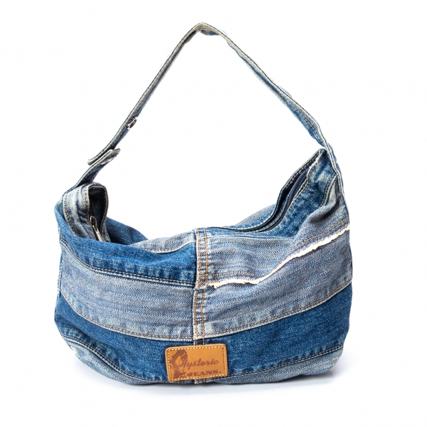 HYSTERIC GLAMOUR Patchwork Denim Bag Blue | PLAYFUL