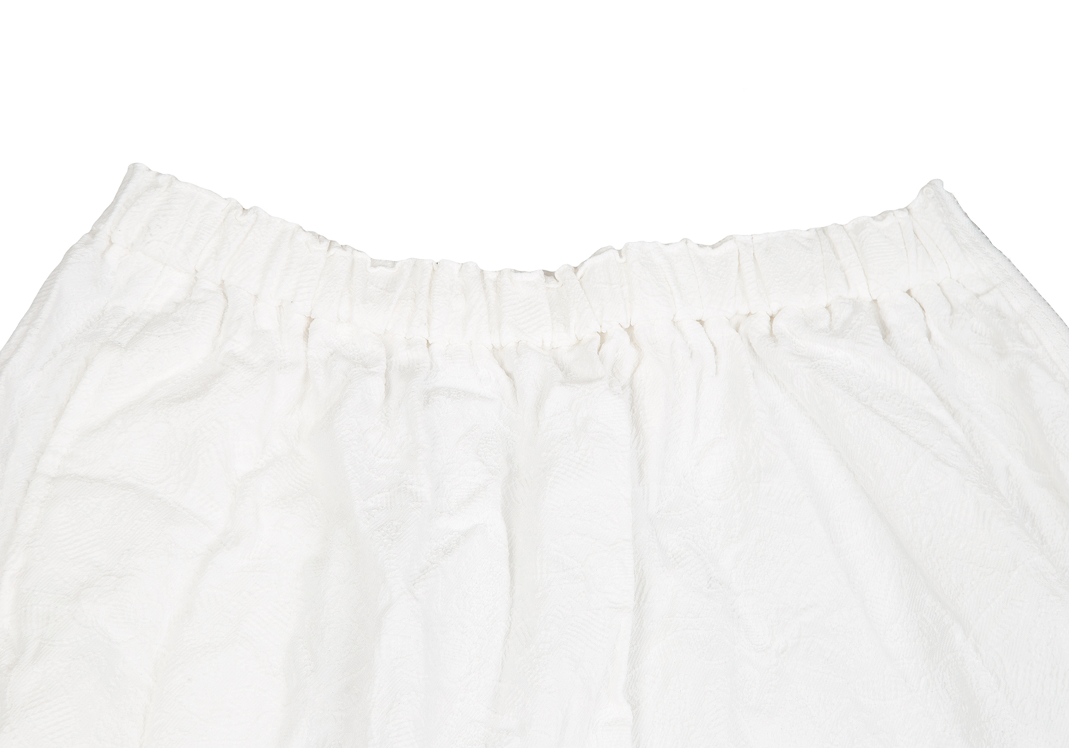 コムデギャルソンCOMME des GARCONS フラワー刺繍サイドジップスカート 白M