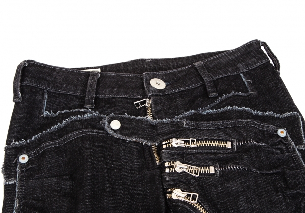 MARITHE + FRANCOIS GIRBAUD Zip Design Jeans Black S | PLAYFUL