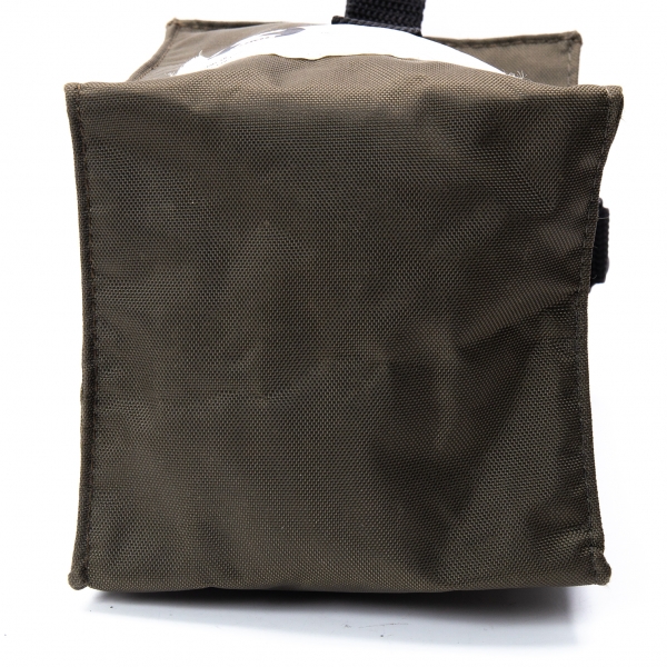 FINAL HOME Rib Design Square Mini Shoulder Bag Khaki-green | PLAYFUL