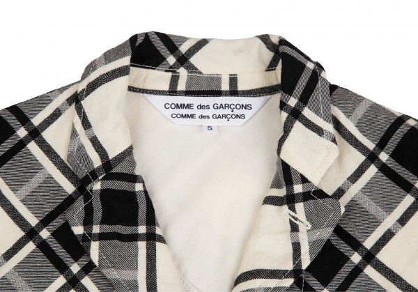 COMME des GARCONS COMME des GARCONS Wool Check Switching Shirt ...