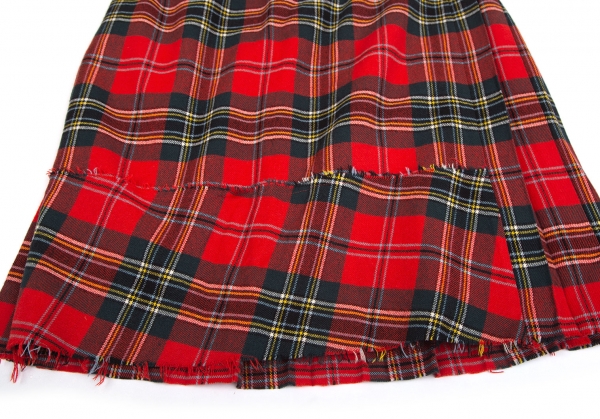 sunaokuwahara Checker Wrap Skirt Red S | PLAYFUL