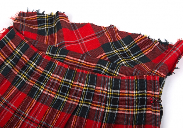 sunaokuwahara Checker Wrap Skirt Red S | PLAYFUL