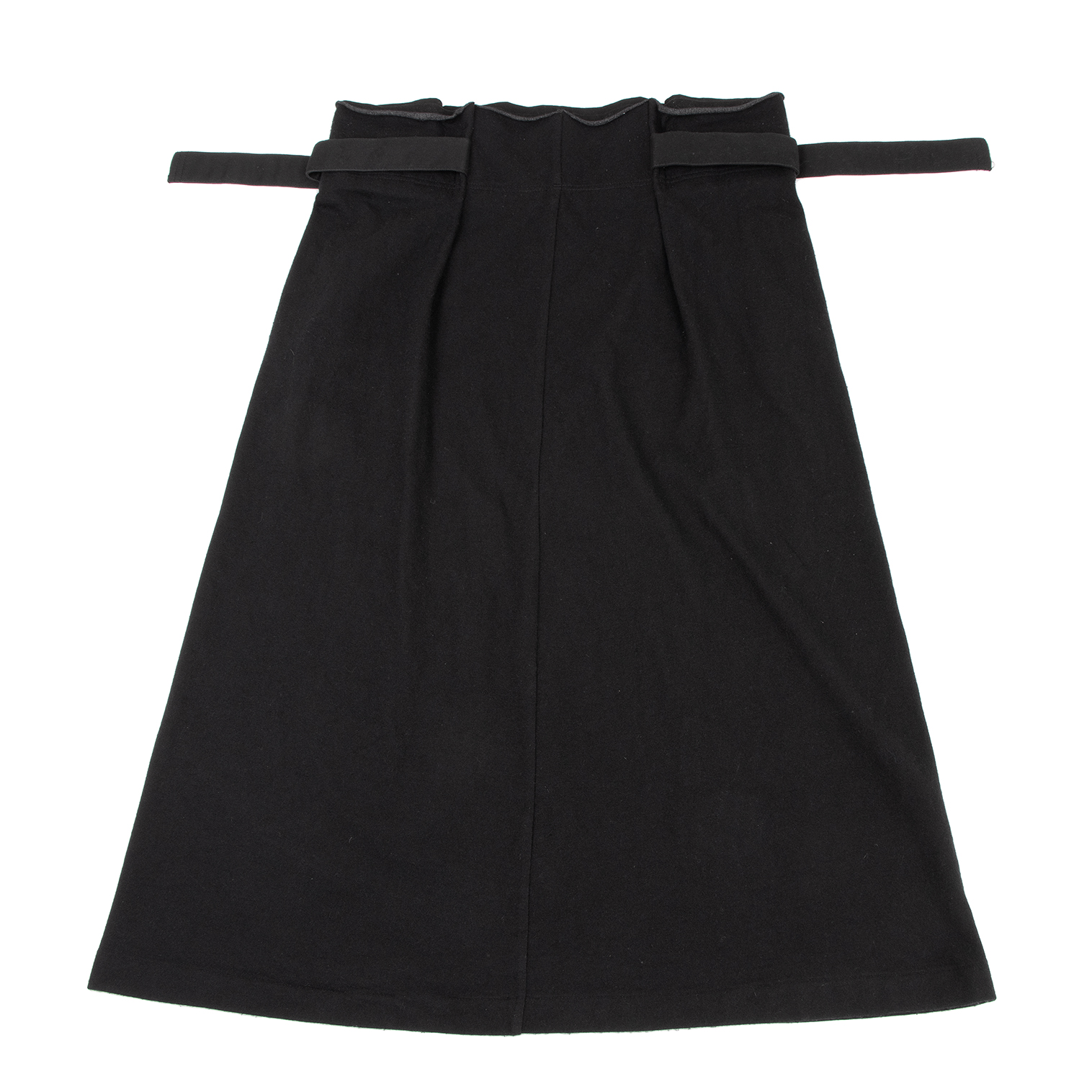 店舗良い ワイズ Y's 2014AW 黒 ハイウエスト異素材レイヤードスカート 