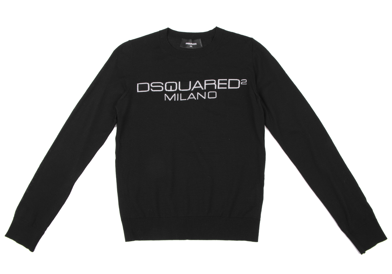 XL DSQUARED2 ニット 総柄 ロゴ セーター 黒 トップス ディースク購入元