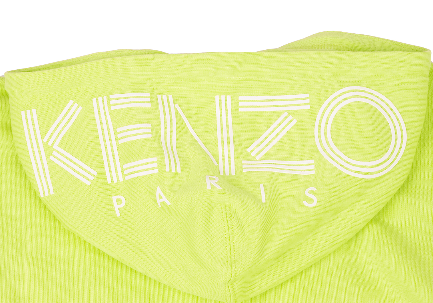 ケンゾーKENZO フードロゴジップアップパーカー 黄緑XS