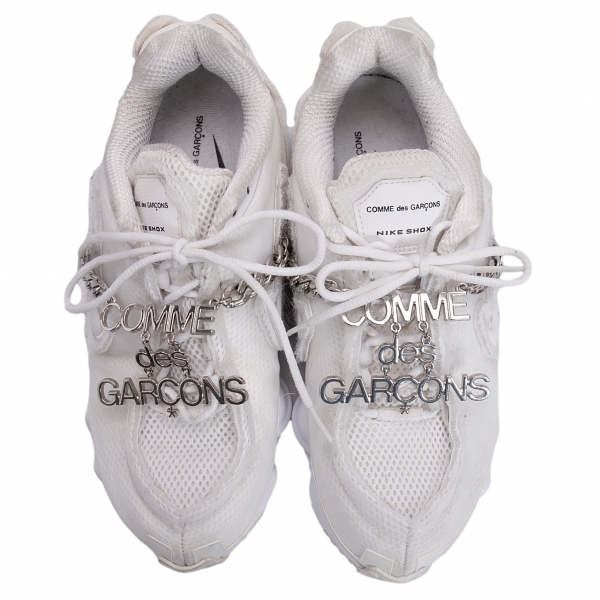 COMME des GARCONS×NIKE Shox Logo Chain Sneakers (Trainers) White US About 7  | PLAYFUL
