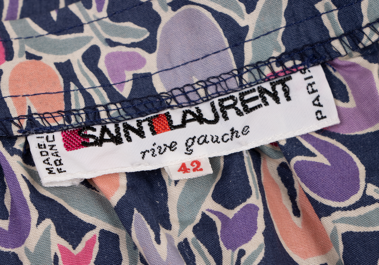 イヴサンローランYves Saint Laurent フローラルプリントフレア ...