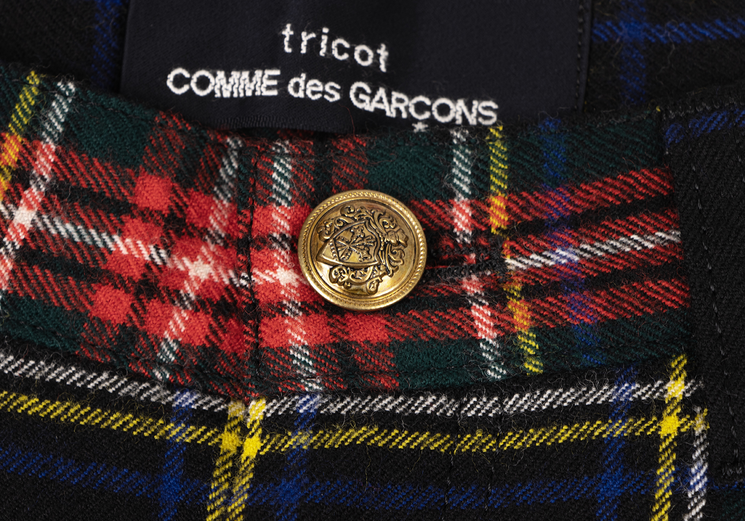 トリココムデギャルソンtricot COMME des GARCONS タータンチェック裾 