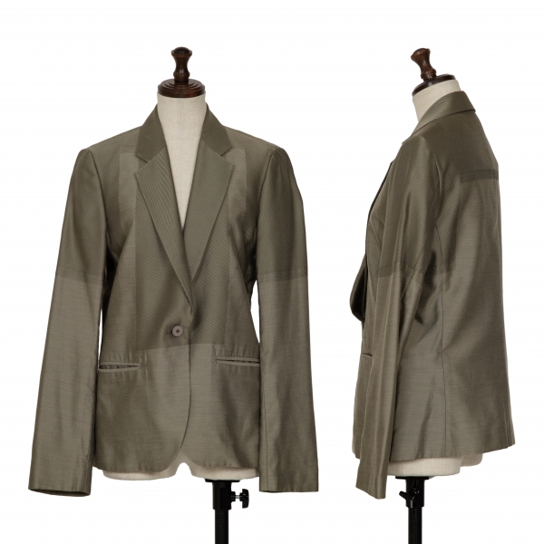 ISSEY MIYAKE A-POC Design Woven Jacket Khaki-green 2 | PLAYFUL