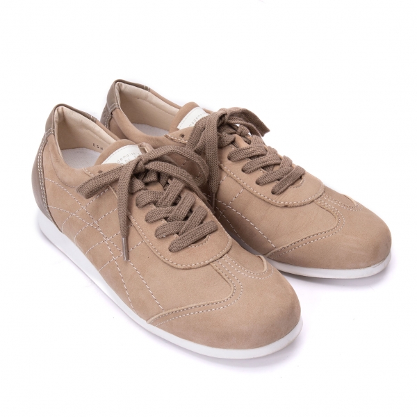 NON NO Mademoiselle NON NON Stitched Sneakers (Trainers) Beige LL ...