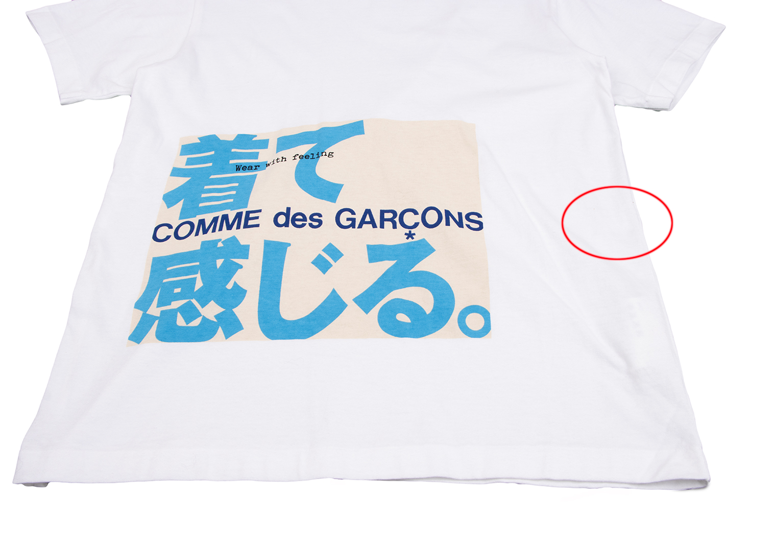 コムデギャルソンCOMME des GARCONS 着て感じるプリントTシャツ 白L