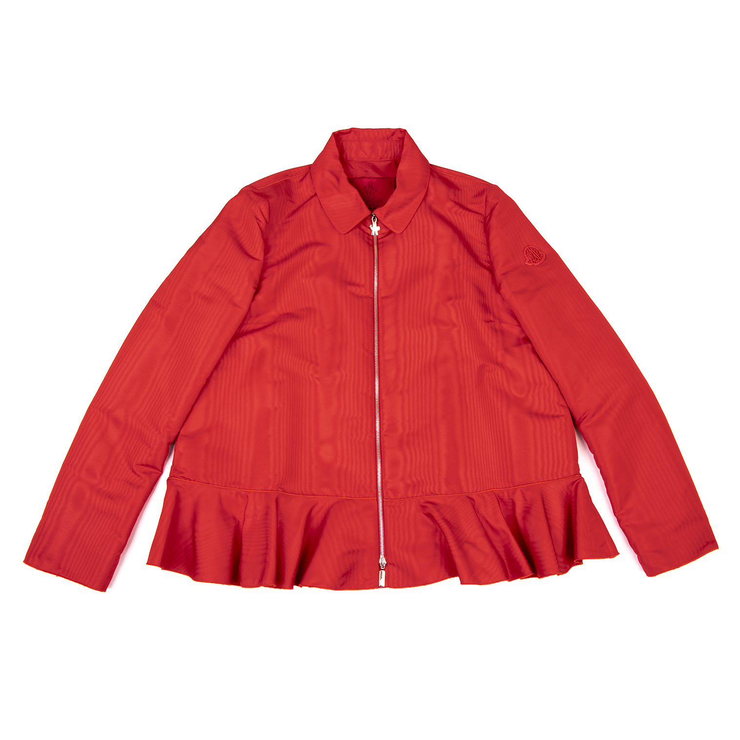 モンクレールMONCLER GAMME ROUGE ATACAMA 裾フリルダブルジップジャケット 赤1