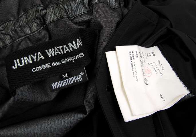 ジュンヤワタナベJUNYA WATANABE ウインドストッパーループデザインジャケット 黒M