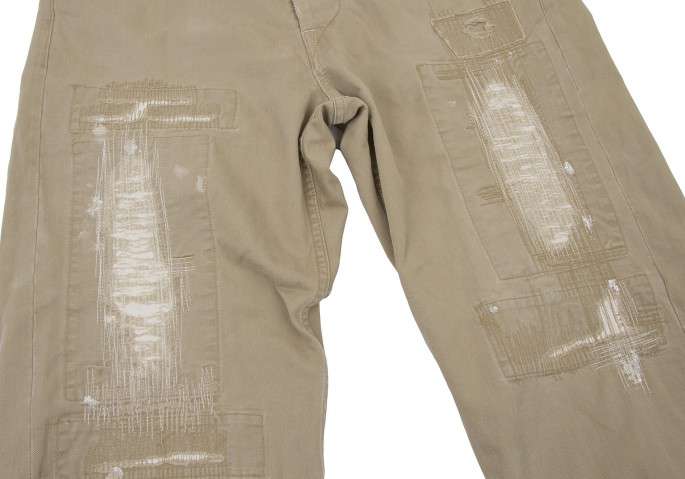 Kapital distressed effect pants(K-12226) Beige M | PLAYFUL