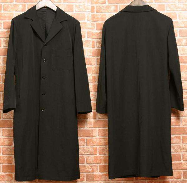 Y's ウール ロングコート 黒着丈約120cm