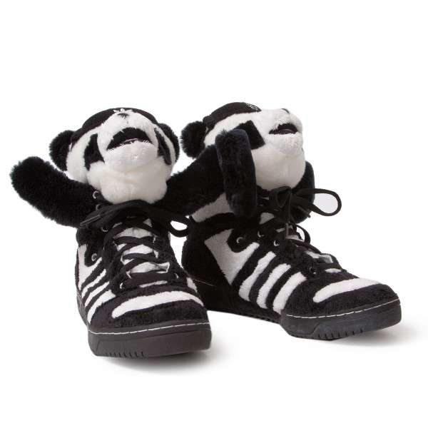 Jeremy Scott Adidas Panda Stuffed Toy Sneakers White 9 5 Playful