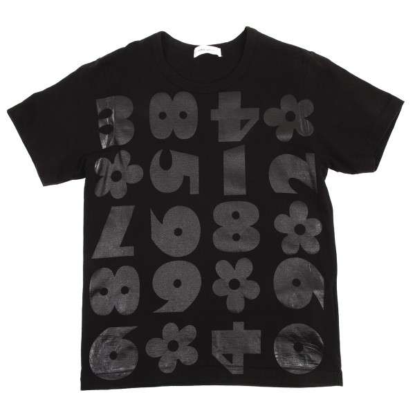 コムデギャルソンCOMME des GARCONS ラバープリント数字Tシャツ 黒M位