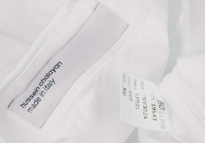 Hussein Chalayan design cotton shirt White 50 | PLAYFUL