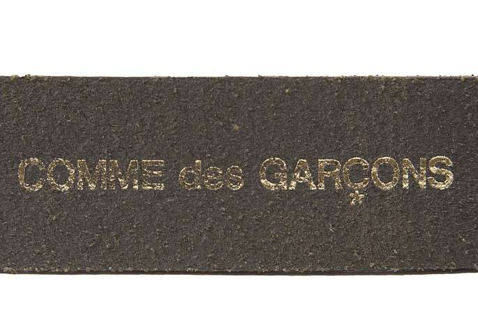 コムデギャルソンCOMME des GARCONS スエードレザーガチャベルト 黒〜118cm