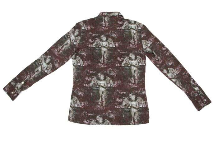 SALE) Jean Paul GAULTIER CLASSIQUE Angel pattern shirt Grey 48