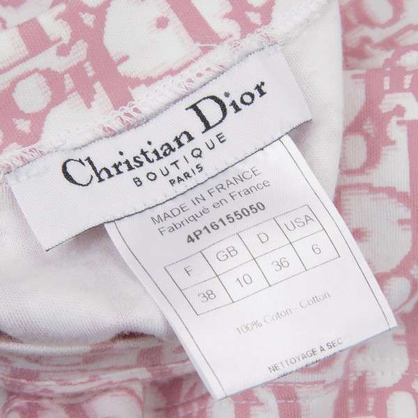 クリスチャンディオールChristian Dior トロッターTシャツ ピンクオフ38