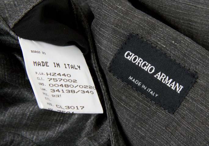 SALE) Black tag GIORGIO ARMANI BORGO21 Linen silk jacket Siver 52 | PLAYFUL
