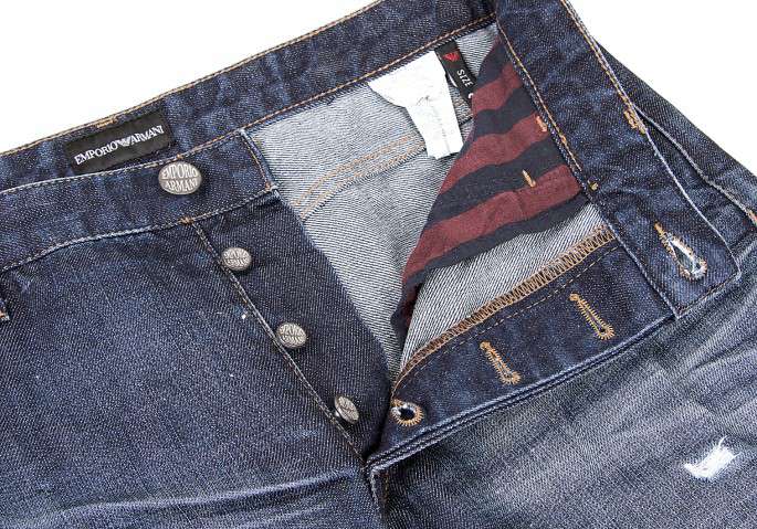 EMPORIO ARMANI damage design wash denim pants Blue 33 | PLAYFUL