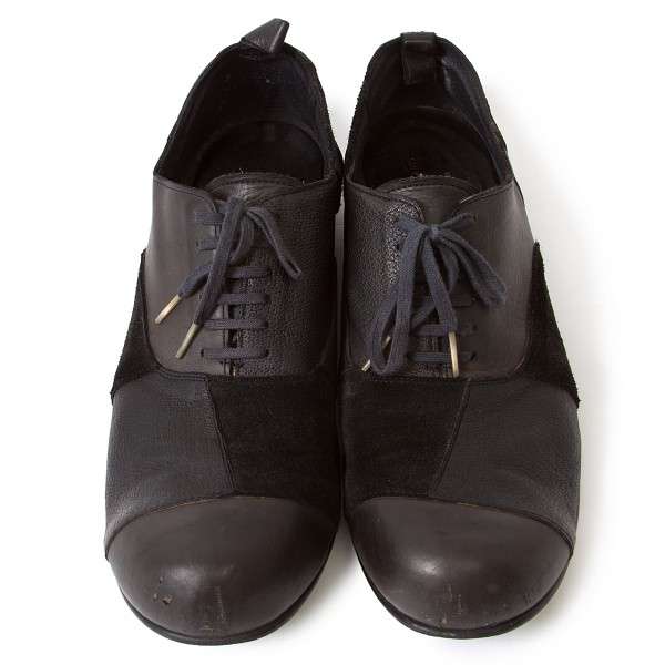 パッチワークのブーツになりますコムデギャルソン　オムプリュス　革靴　パッチワーク　ブーツ