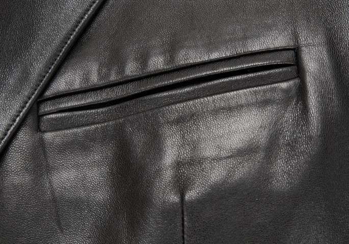 agnes b HOMME lamb leather tailored jacket(K-23196) Black 48(M 